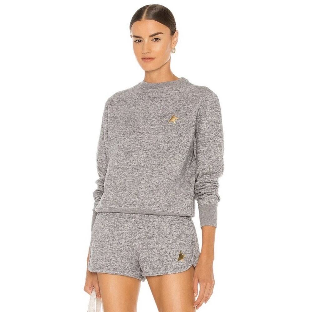Golden Goose Sweatshirt Athena Melange Gold Star Crewneck - Picture 11 of 13